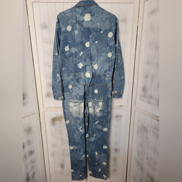 NWT Lee Union-Alls Women's  Coverall  Denim Splatter - Picture 5 of 11
